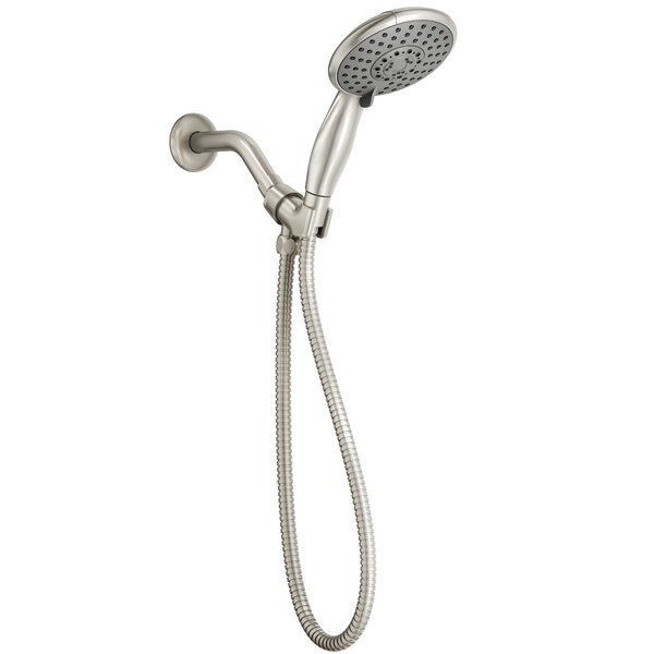 High Pressure Anti-Clog 5-Inch Multi Function Handheld Shower Head with  8-Ft Shower Hose